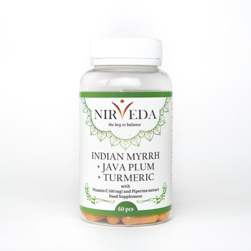 Nirveda Indian Myrrh + Java Plum + Turmeric, 60 pcs